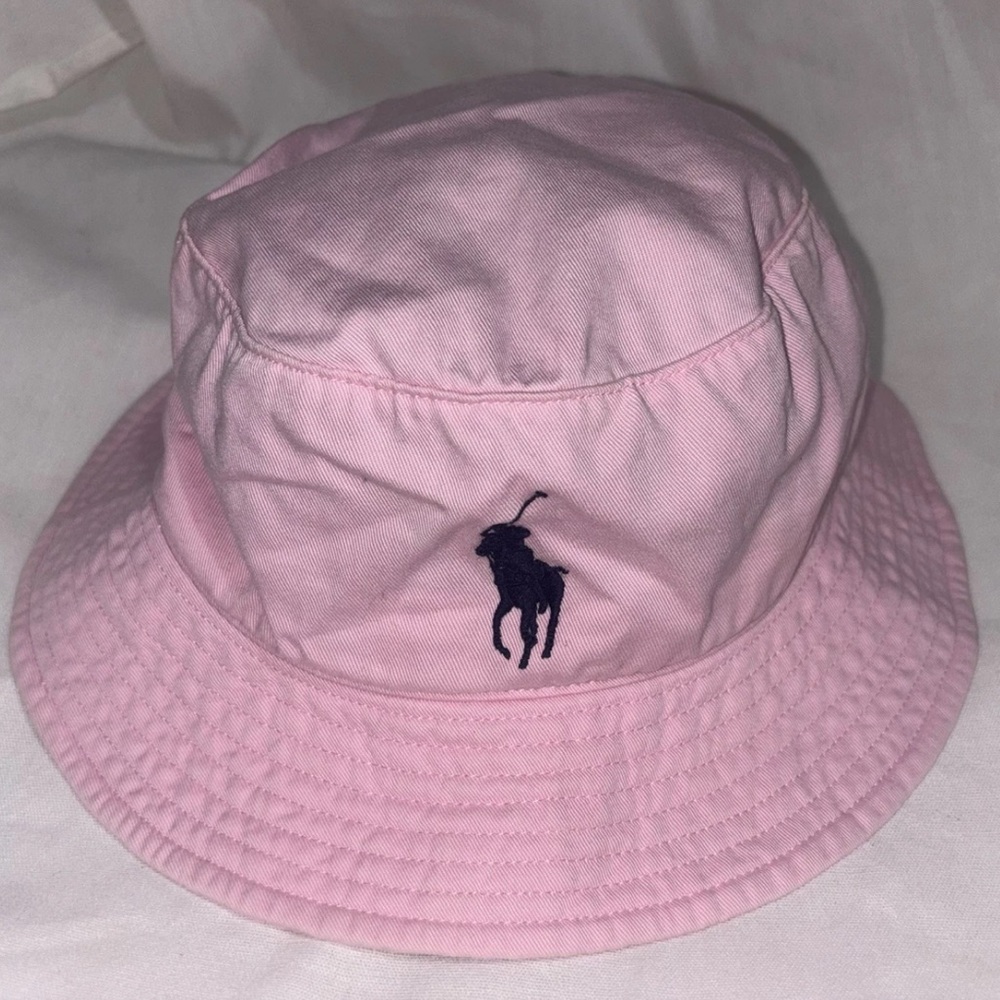 Polo Ralph Lauren VTG 2007 U S Open Big Pony Bucket Hat Pink Woman’s SZ.S/M